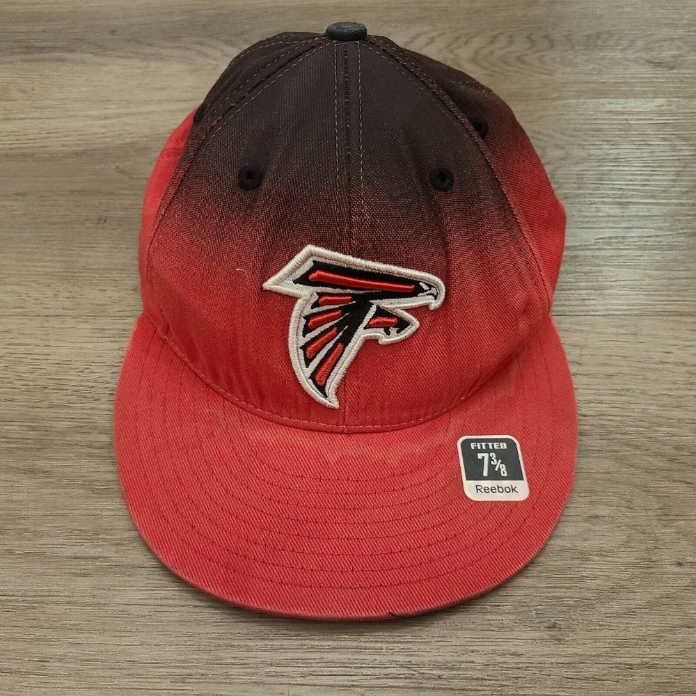 Vintage Atlanta Falcons Rebook Team NFL Hat Size 7 3/8 Football 2 TONE Red Black